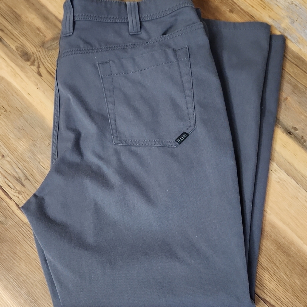 Gray Chinos Cotton Straight Leg